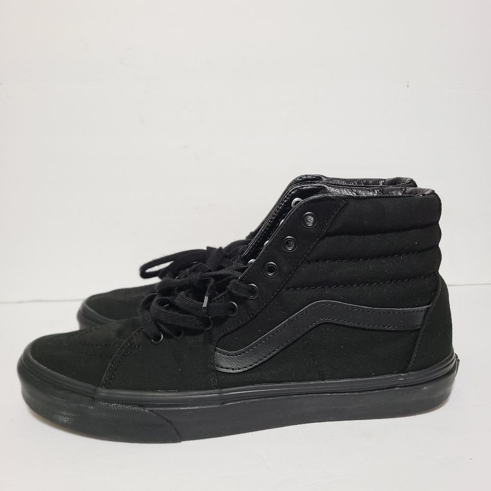 B45 Vans men’s SK8-Hi Triple Black High Top Skate Shoes Size 12